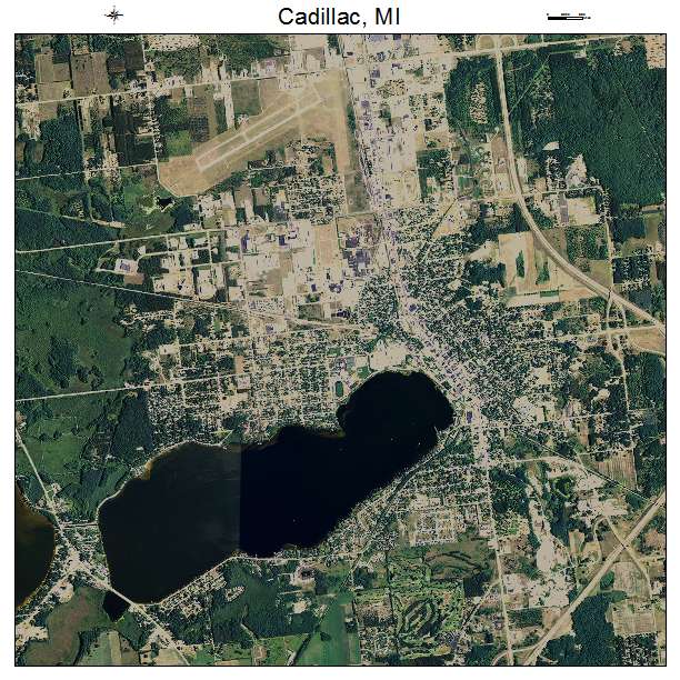 Cadillac, MI air photo map