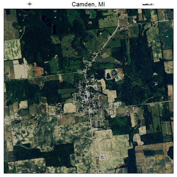 Camden, MI air photo map