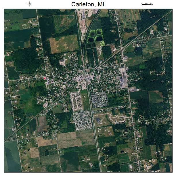 Carleton, MI air photo map
