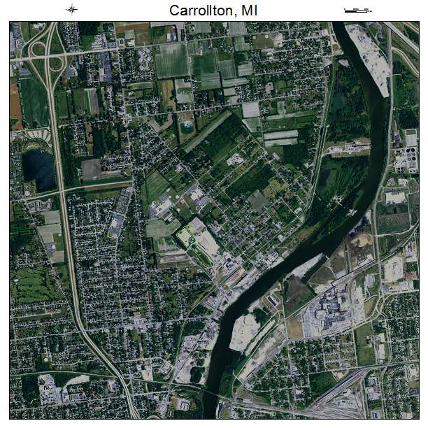 Carrollton, MI air photo map