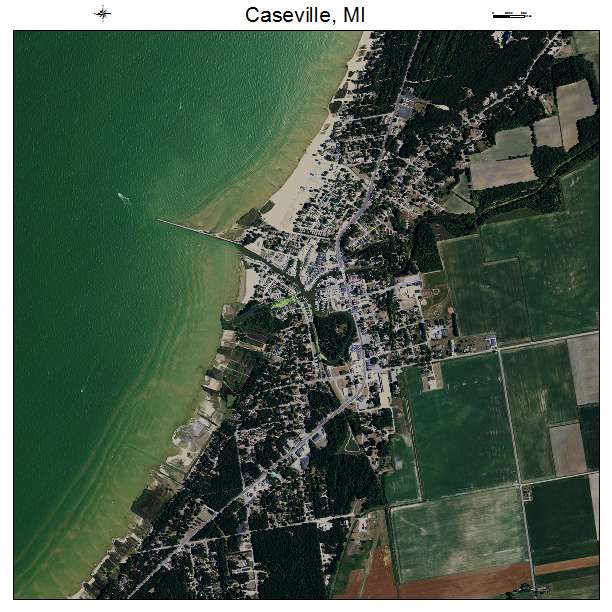 Caseville, MI air photo map
