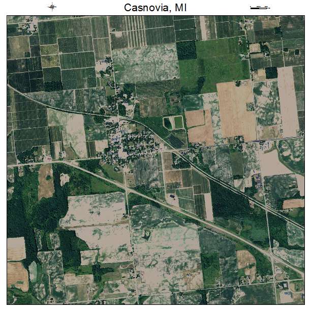 Casnovia, MI air photo map