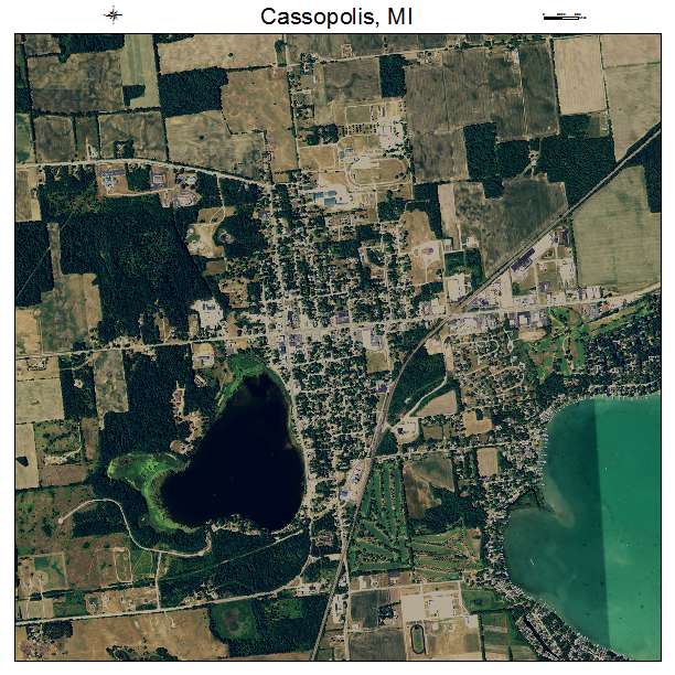 Cassopolis, MI air photo map