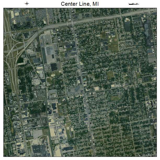 Center Line, MI air photo map