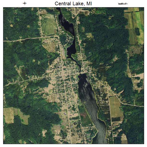 Central Lake, MI air photo map