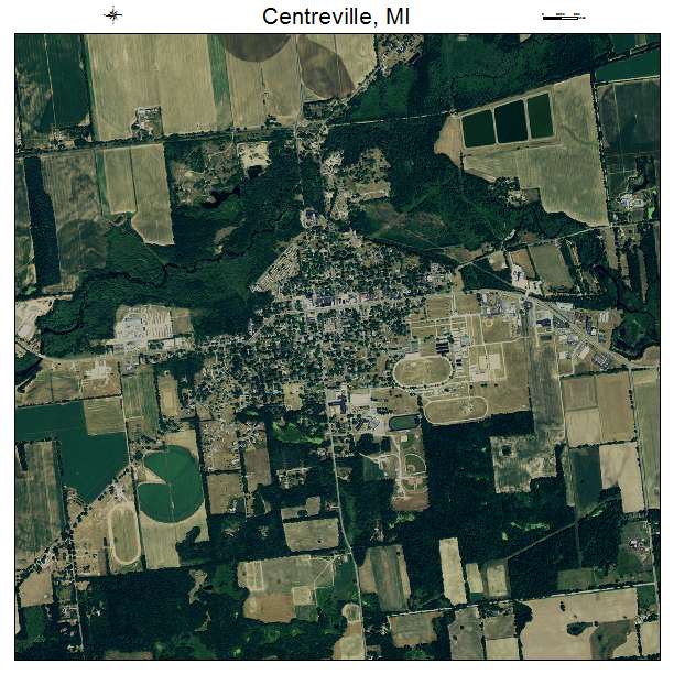 Centreville, MI air photo map