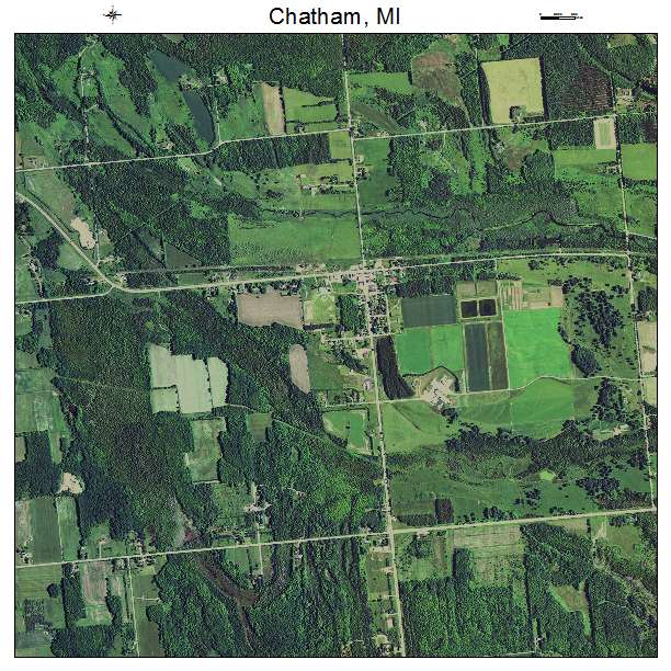 Chatham, MI air photo map