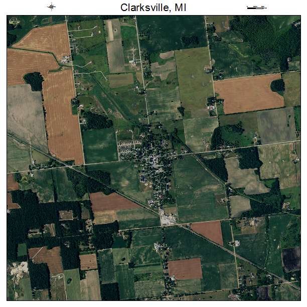 Clarksville, MI air photo map