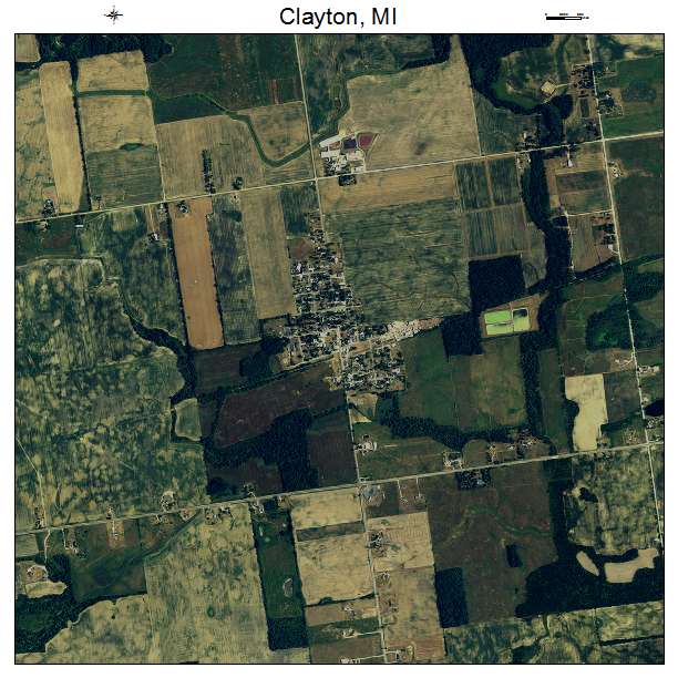 Clayton, MI air photo map