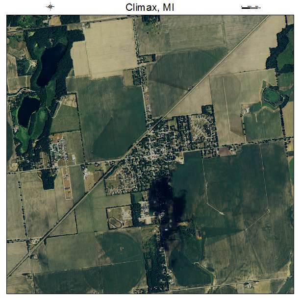 Climax, MI air photo map