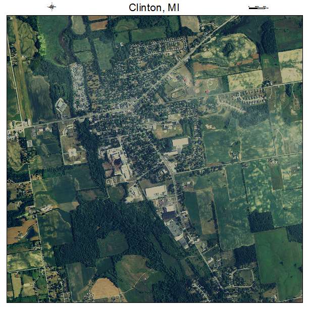 Clinton, MI air photo map