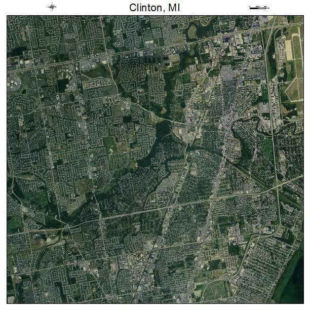 Clinton, MI air photo map