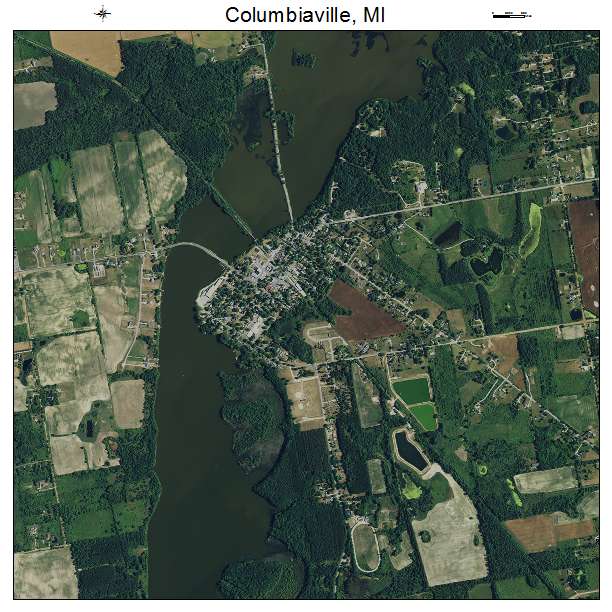 Columbiaville, MI air photo map
