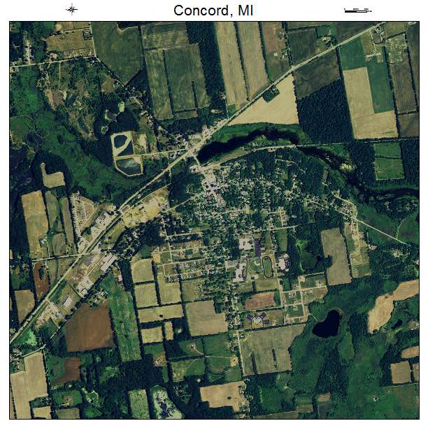 Concord, MI air photo map
