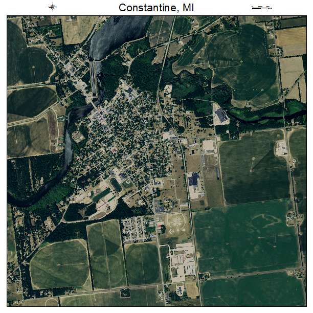Constantine, MI air photo map