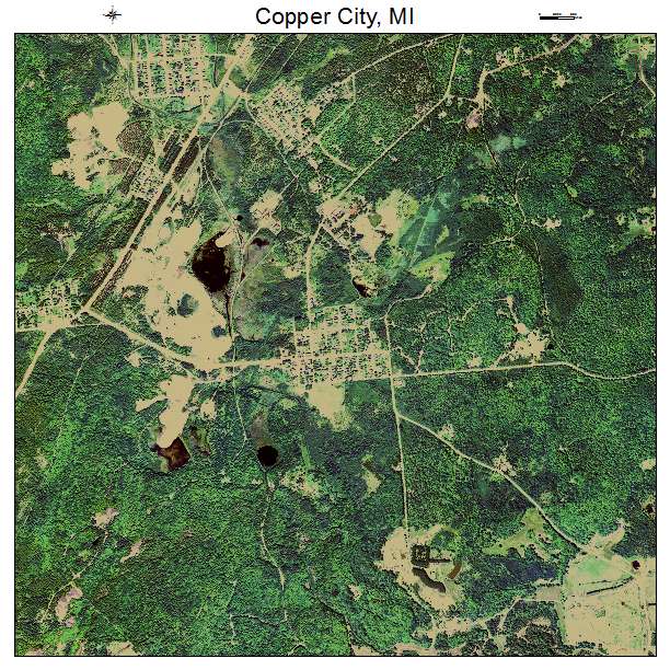 Copper City, MI air photo map