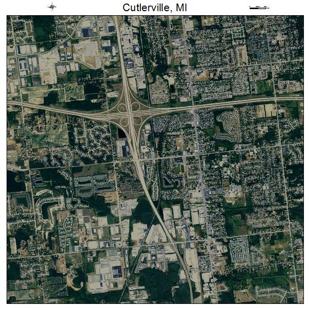 Cutlerville, MI air photo map