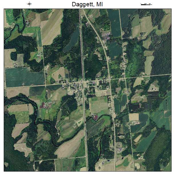 Daggett, MI air photo map