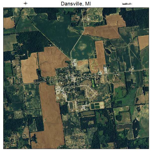 Dansville, MI air photo map