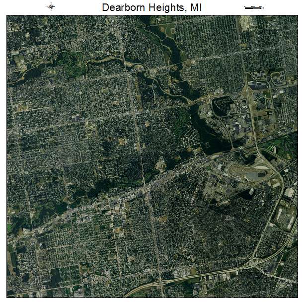 Dearborn Heights, MI air photo map