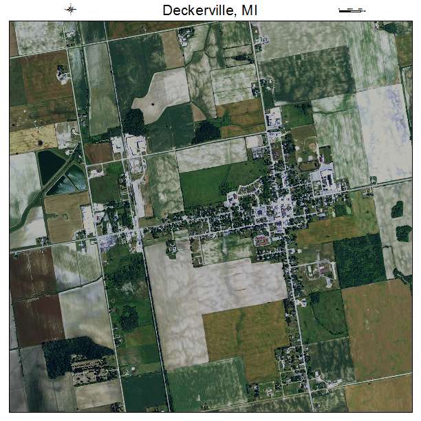 Deckerville, MI air photo map