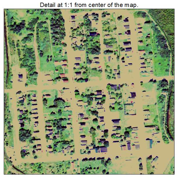 Ahmeek, Michigan aerial imagery detail