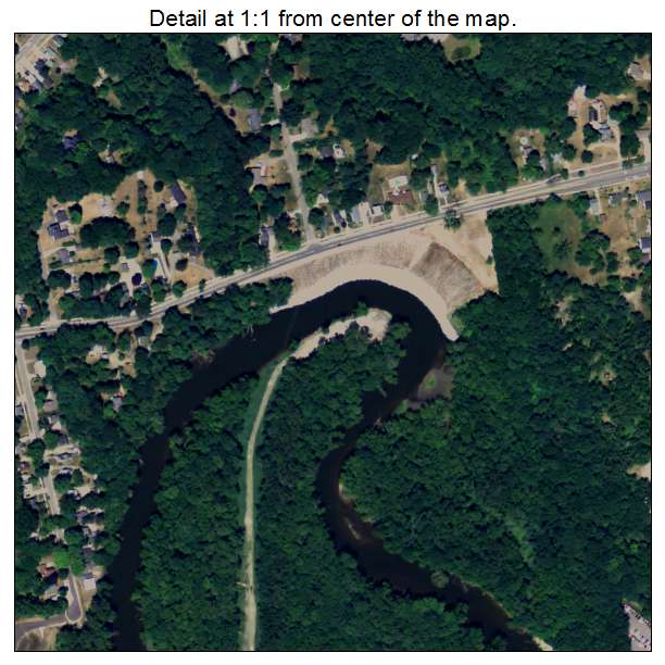 Allegan, Michigan aerial imagery detail