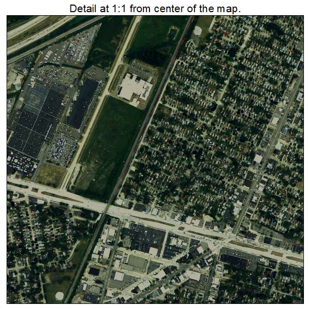 Allen Park, Michigan aerial imagery detail