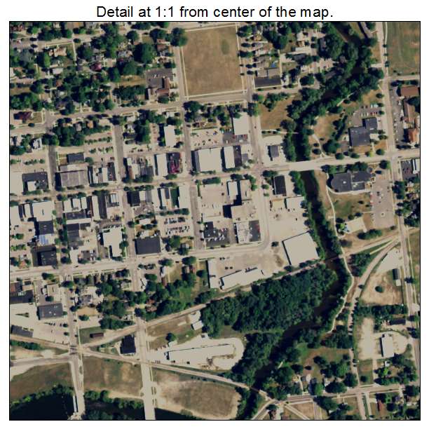 Alma, Michigan aerial imagery detail