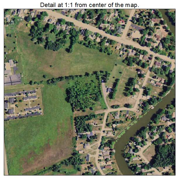 Au Gres, Michigan aerial imagery detail