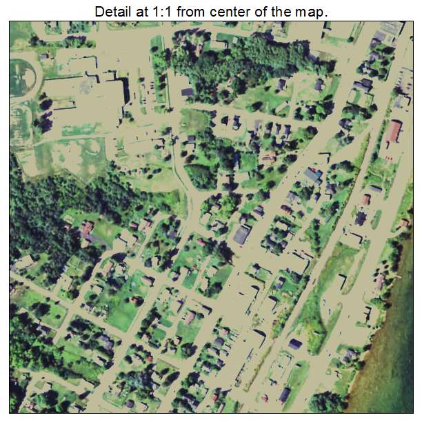 Baraga, Michigan aerial imagery detail