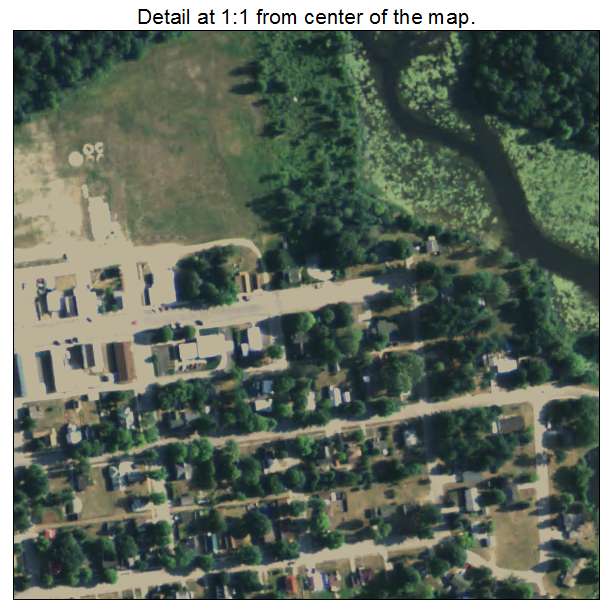Barryton, Michigan aerial imagery detail