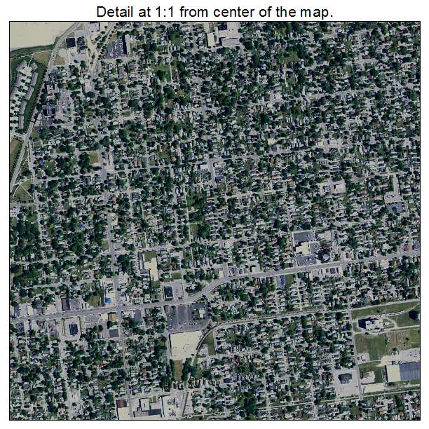 Bay City, Michigan aerial imagery detail