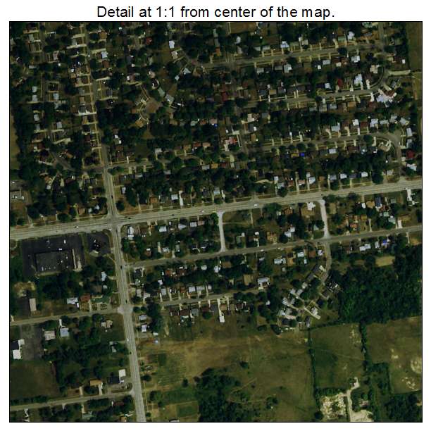 Beecher, Michigan aerial imagery detail
