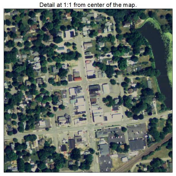 Bellevue, Michigan aerial imagery detail