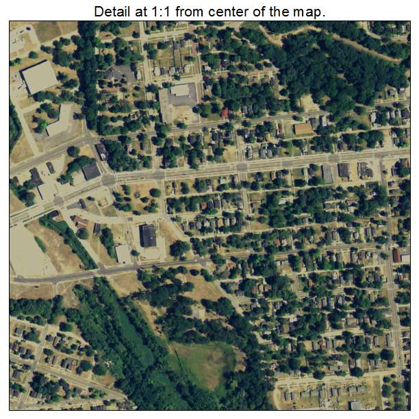 Benton Harbor, Michigan aerial imagery detail