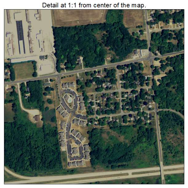 Benton Heights, Michigan aerial imagery detail