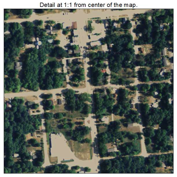 Benzonia, Michigan aerial imagery detail