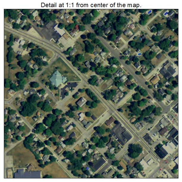 Berrien Springs, Michigan aerial imagery detail