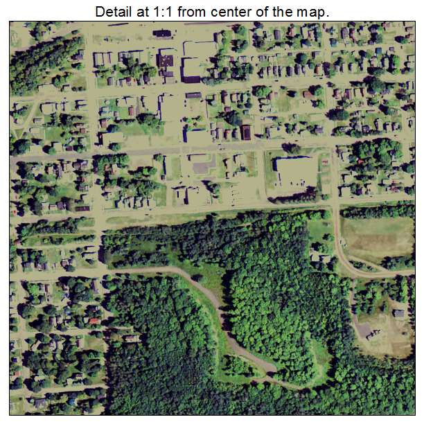Bessemer, Michigan aerial imagery detail