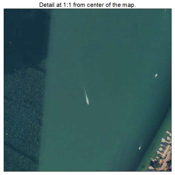 Beulah, Michigan aerial imagery detail