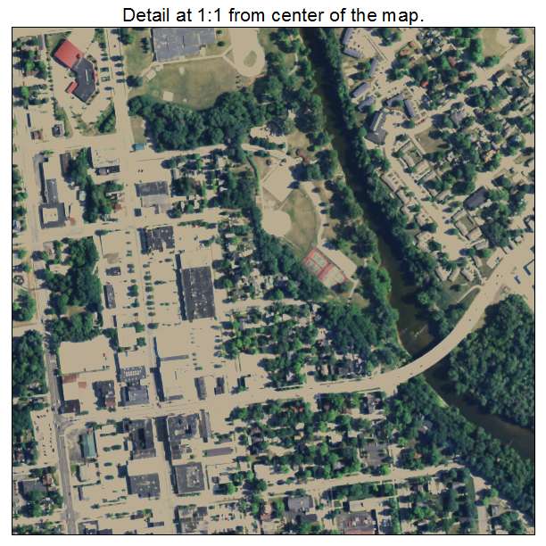 Big Rapids, Michigan aerial imagery detail
