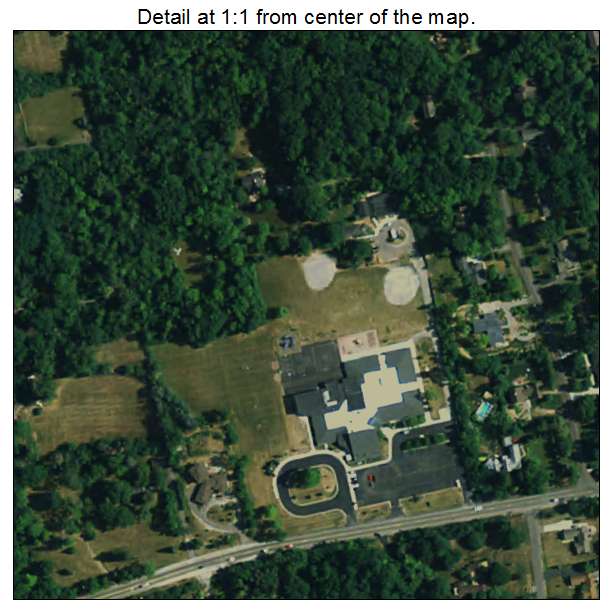 Bingham Farms, Michigan aerial imagery detail