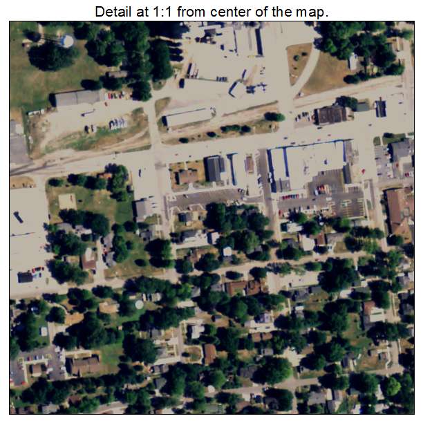 Breckenridge, Michigan aerial imagery detail