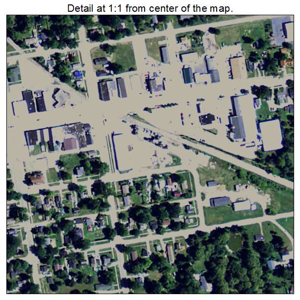 Brown City, Michigan aerial imagery detail
