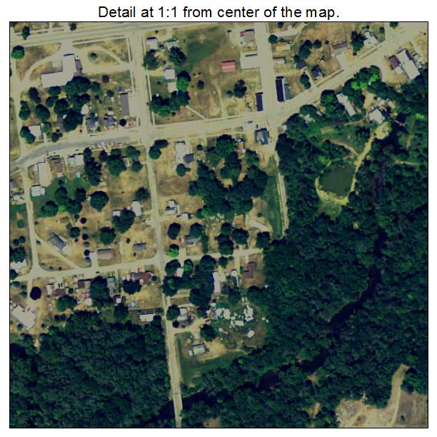 Burlington, Michigan aerial imagery detail