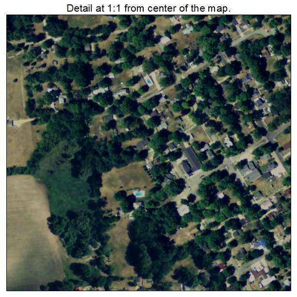 Burr Oak, Michigan aerial imagery detail