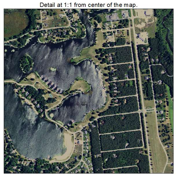 Canadian Lakes, Michigan aerial imagery detail