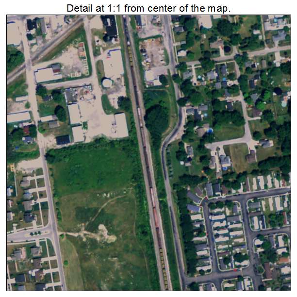 Carleton, Michigan aerial imagery detail