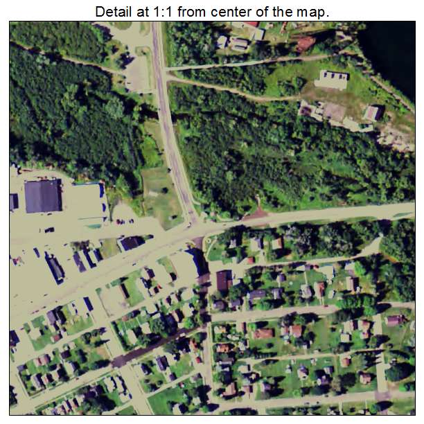Caspian, Michigan aerial imagery detail